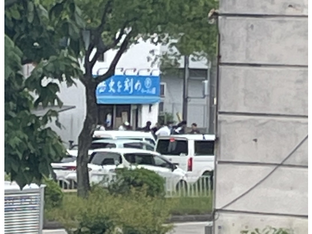 ベランダから見えるラーメン屋さん